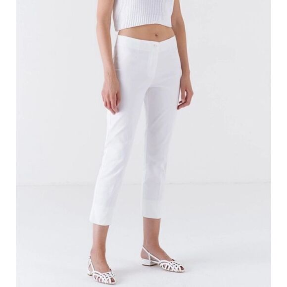 Amina Rubinacci Napoli Women’s Cherie Guya Gray Khaki Capri Size 42 - Fit XS 0-2 - Picture 12 of 12